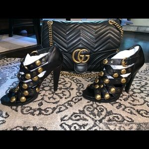 “GUCCI” BABUSHKA STUDDED SANDAL SIZE 7 1/2